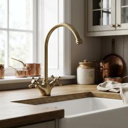 brass-kitchen-faucet-classic-design